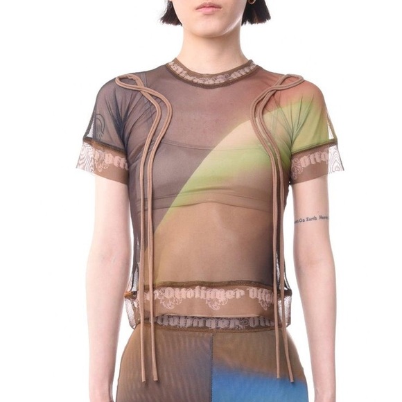 Ottolinger brown mesh top - Picture 2 of 3